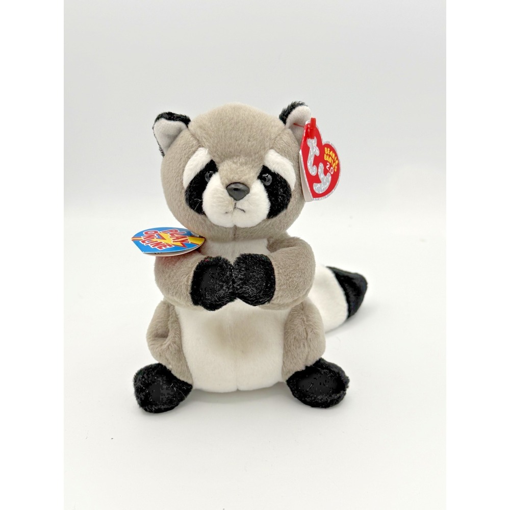 Ty Beanie Babies 2.0 Ricky Raccoon Plush 2008 Play Online w/ Tags